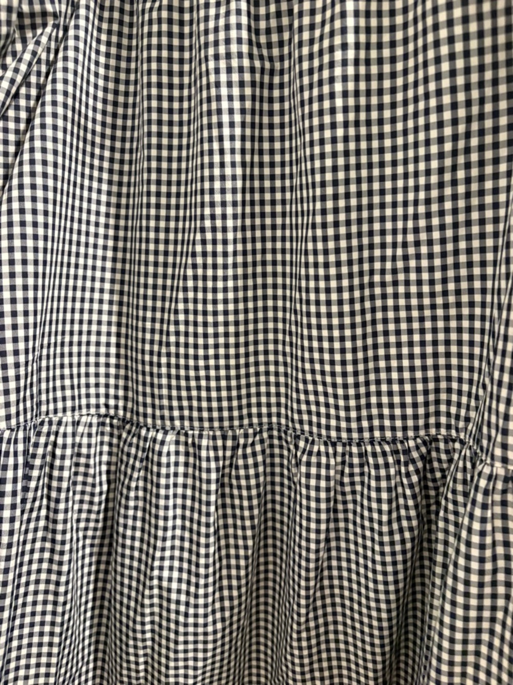 Ann Taylor Gingham Taffeta Tiered Skirt -Medium - Picture 4 of 5